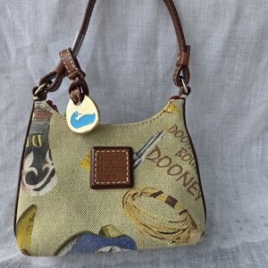 Dooney & Bourke Tan and Brown Shoulder Bag